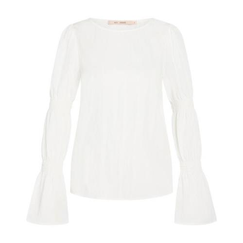 Witte Zoe Blouse met Stijlvolle Details RUE de Femme , White , Dames