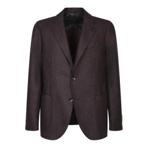 Bruine Blazer Stijlvolle Look Lardini , Brown , Heren