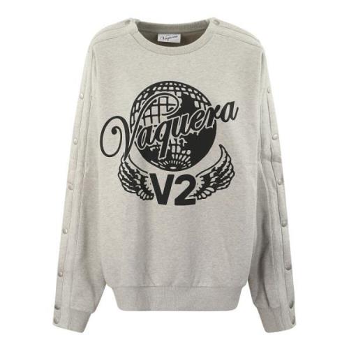 Dames Snap Geweven Sweatshirt Vaquera , Gray , Dames