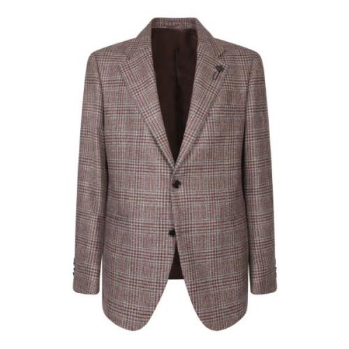 Stijlvolle Beige Blazer Aw24 Lardini , Beige , Heren