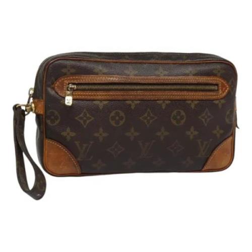 Pre-owned Canvas clutches Louis Vuitton Vintage , Brown , Dames