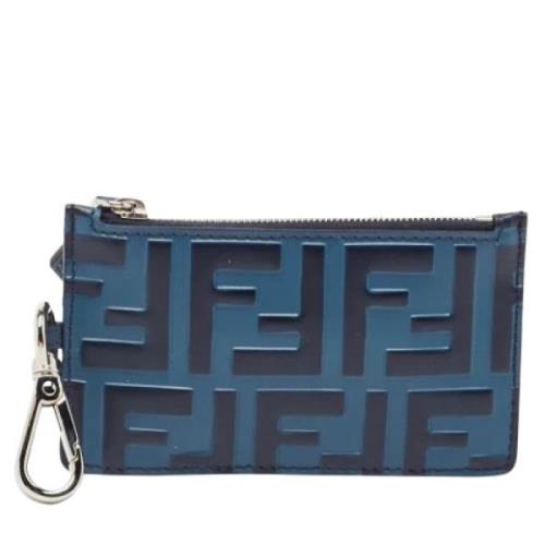 Pre-owned Leather wallets Fendi Vintage , Blue , Heren