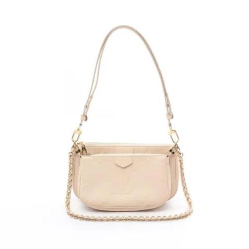 Pre-owned Fabric louis-vuitton-bags Louis Vuitton Vintage , Beige , Da...