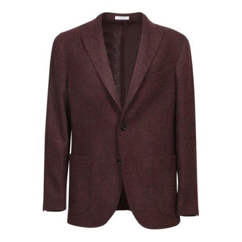 Elegante Zwarte Wollen Blazer Boglioli , Brown , Heren