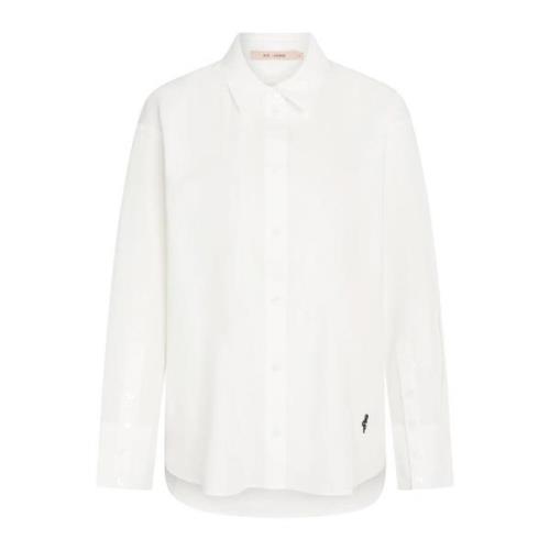 Witte Amanda shirt met verlaagde schouders RUE de Femme , White , Dame...