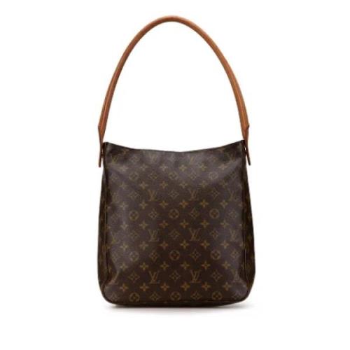 Pre-owned Canvas handbags Louis Vuitton Vintage , Brown , Dames