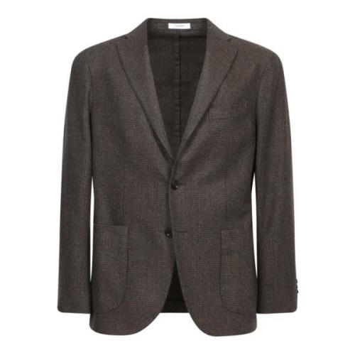 Bruine Blazer voor Mannen Aw24 Boglioli , Brown , Heren