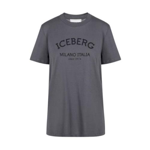 Regular fit T-shirt van katoenen jersey Iceberg , Gray , Dames