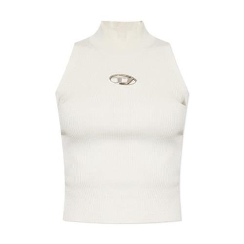 Wit Off Topwear Ss24 Diesel , White , Dames