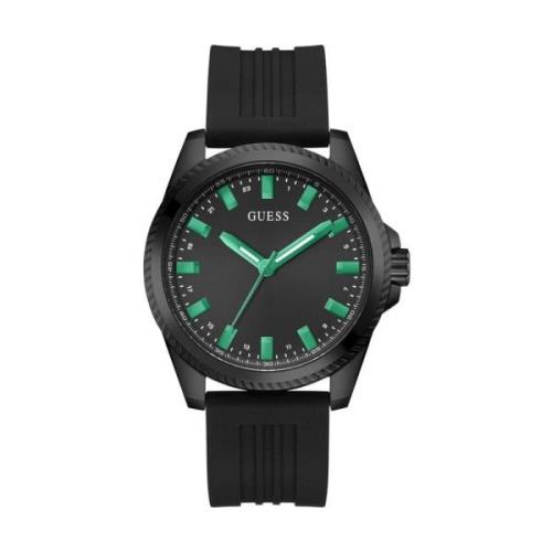 Herenhorloge Champ 44 mm zwart, groen Gw0639G4 Guess , Black , Heren