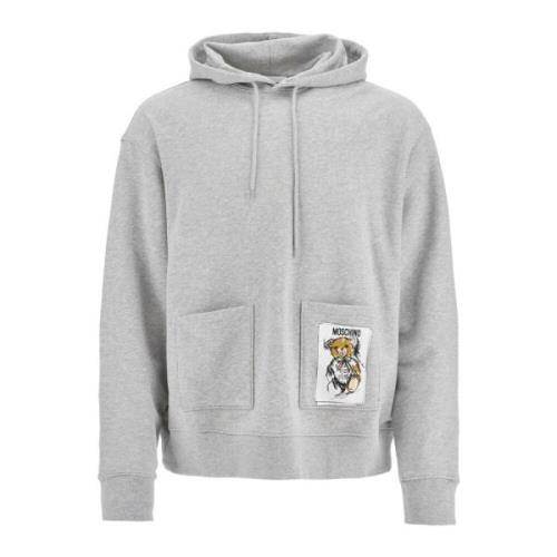 Teddybeer Hoodie Sweatshirt Moschino , Gray , Heren