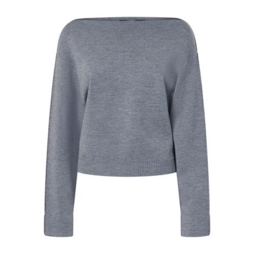 Wollen boothals trui Pinko , Gray , Dames