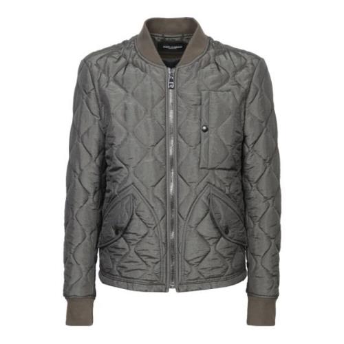 Gewatteerde Bomberjack Grijs Dolce & Gabbana , Gray , Heren