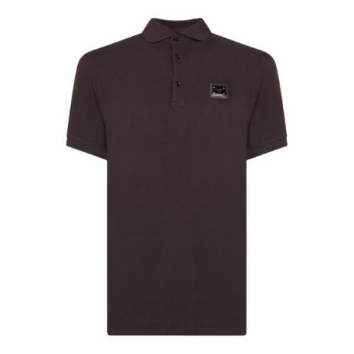 Bruin T-shirt voor mannen Dolce & Gabbana , Brown , Heren