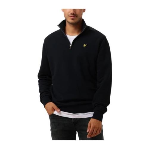 Quarter Zip Sweatshirt Loopback Stijl Lyle & Scott , Blue , Heren