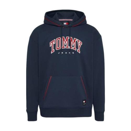 Casual Sweatshirt met Modern Design Tommy Jeans , Blue , Heren