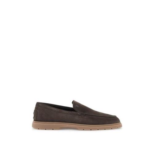 Ruskind Loafers met reliëf monogram Tod's , Brown , Heren