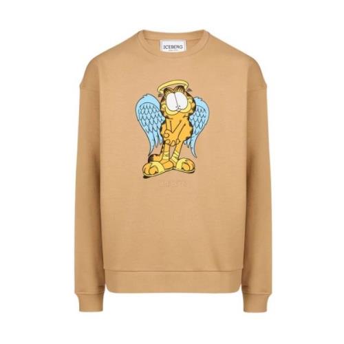 Sweatshirt met Garfield ontwerp Iceberg , Brown , Heren