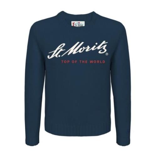 Stijlvolle Sweaters Collectie MC2 Saint Barth , Blue , Heren