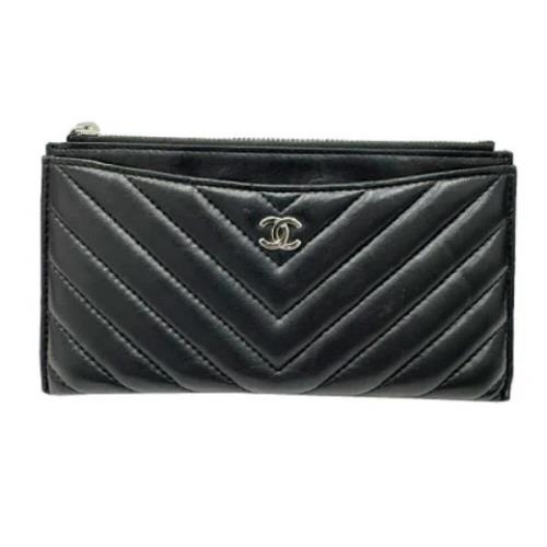 Pre-owned Fabric wallets Chanel Vintage , Black , Dames