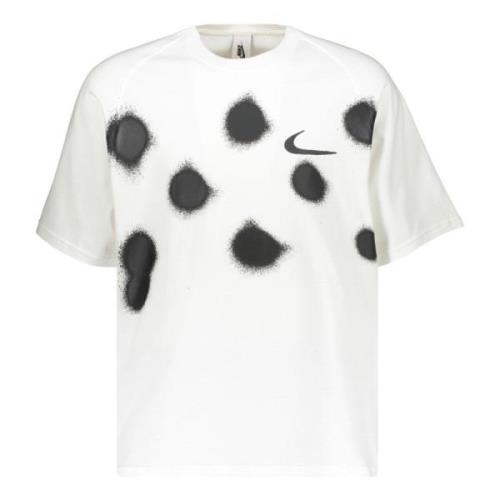 Korte Mouw T-shirt met Spray Print Off White , White , Heren