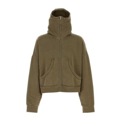 Oversize Army Green Katoenen Sweatshirt Entire Studios , Green , Heren