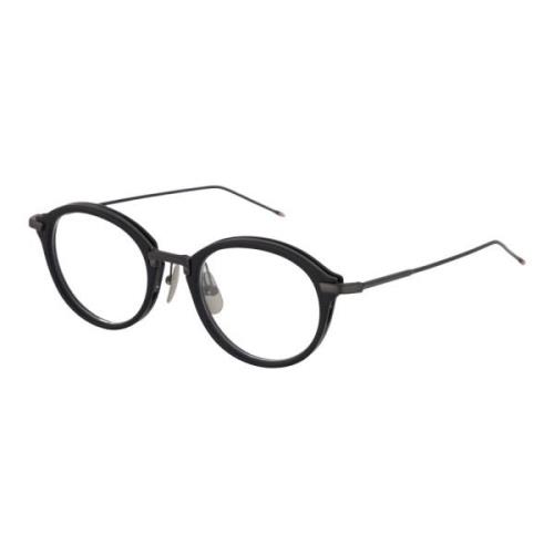 Zwarte Optische Bril Ronde Stijl Thom Browne , Black , Unisex