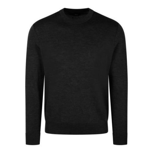 Puur wollen crew-neck sweater Fw24 Herno , Black , Heren