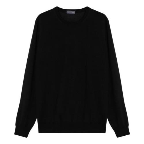 Klassieke Crewneck Trui Drumohr , Black , Heren