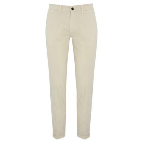 Witte katoenen slim fit broek Re-Hash , White , Heren