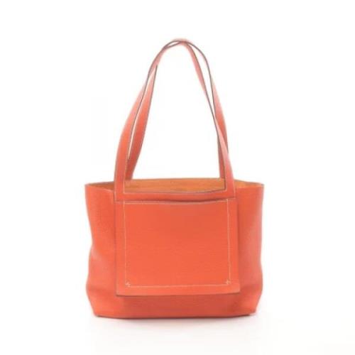 Pre-owned Leather handbags Hermès Vintage , Orange , Dames