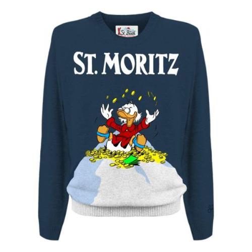 Stijlvolle Sweaters Collectie MC2 Saint Barth , Blue , Heren