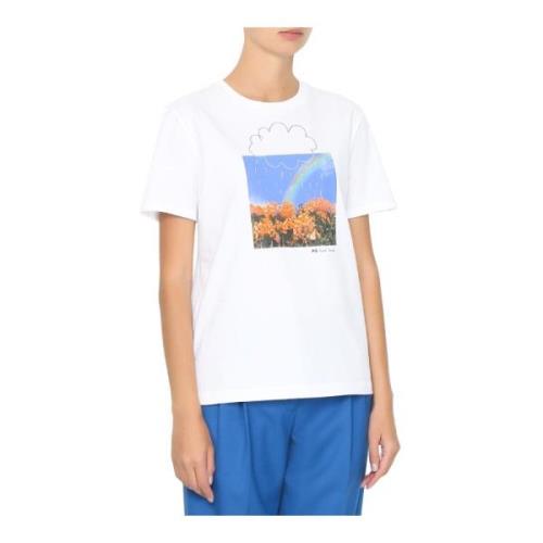 Sunshine & Showers Grafische Print T-Shirt PS By Paul Smith , White , ...