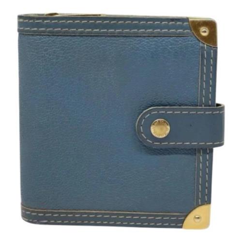 Pre-owned Leather wallets Louis Vuitton Vintage , Blue , Dames