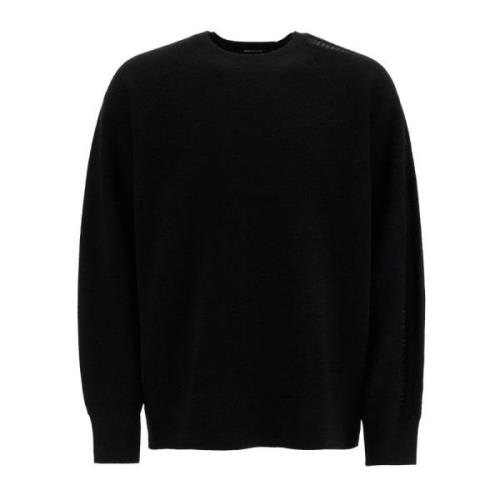 Gestreepte wollen crewneck trui Y-3 , Black , Heren