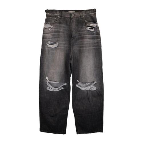 Vernietigde Vervaagde Jeans in Grijs Katoen Balenciaga , Gray , Heren