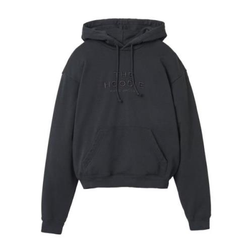 Zwarte Katoenen Hoodie met Logo Marc Jacobs , Black , Dames