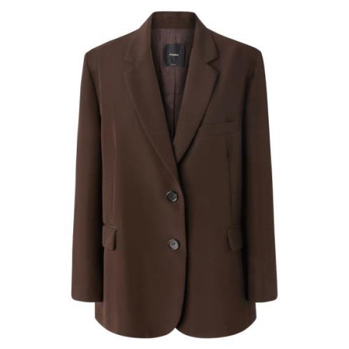 Stijlvolle Polyesterjas Pinko , Brown , Dames