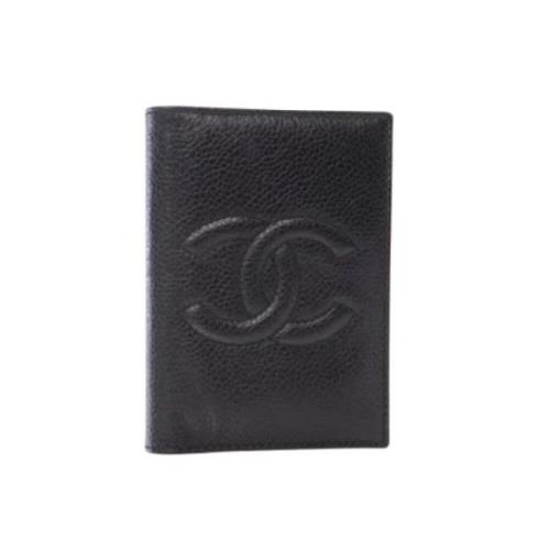 Pre-owned Leather home-office Chanel Vintage , Black , Dames