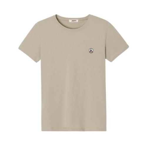 Biologisch Katoenen Basic T-shirt - Beige Jott , Beige , Heren