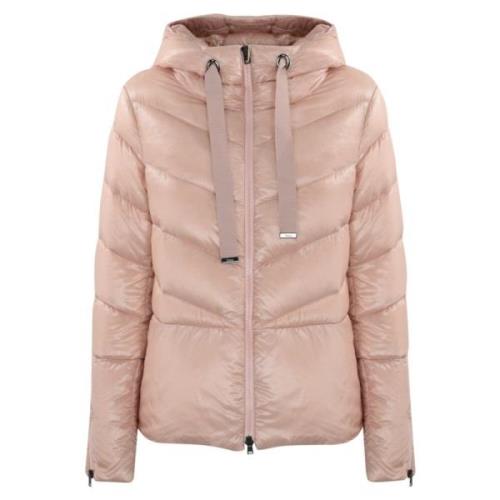 Gewatteerde Roze Jas met Capuchon Herno , Pink , Dames