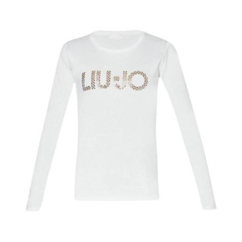 Casual Katoenen T-Shirt Liu Jo , White , Dames