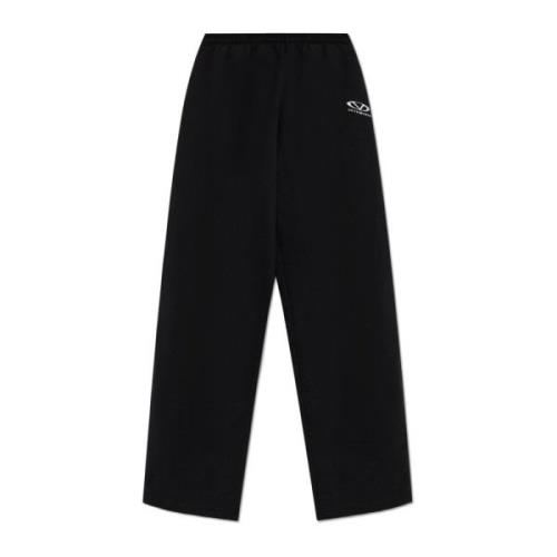 Sweatpants met bedrukt logo Vetements , Black , Heren