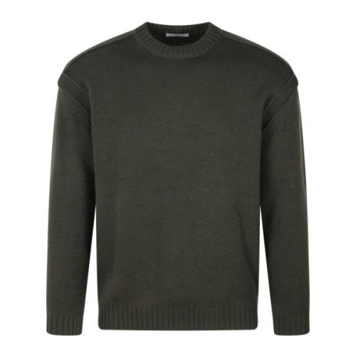 Wolmix Crew-Neck Sweater Paolo Pecora , Green , Heren