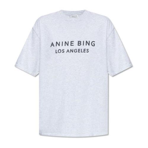 Bedrukt T-shirt Anine Bing , Gray , Dames