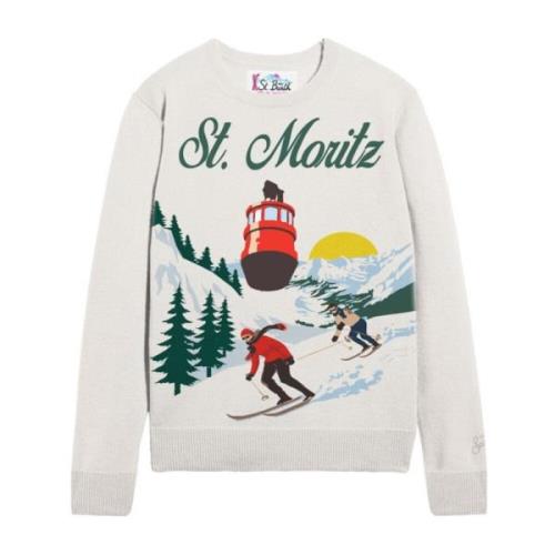 Witte Sweaters voor Mannen MC2 Saint Barth , White , Dames