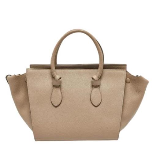 Pre-owned Leather totes Celine Vintage , Beige , Dames