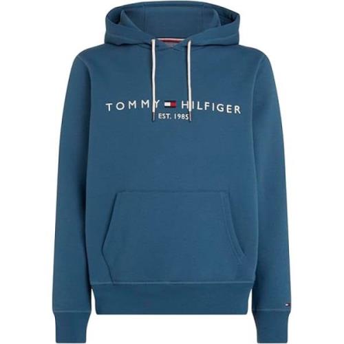 Blauwe Trui Katoen/Polyester Mix Regular Fit Tommy Hilfiger , Blue , H...