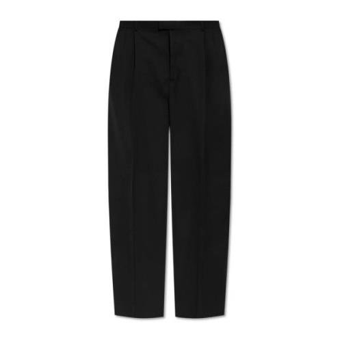 Wollen broek met vouw Bottega Veneta , Black , Heren