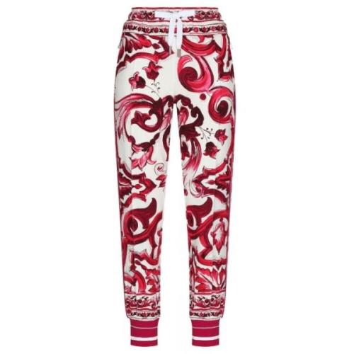 Majolica Print Track Pants Dolce & Gabbana , Multicolor , Dames